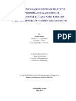 COMPARATIVE ANALYSIS OF FINANCIAL STATUS AND PERFORMANCE EVALUATION OF HIMALAYAN BANK LTD. AND NABIL BANK LTD. IN THE FRAMEWORK OF “CAMELS” RATING SYSTEM