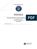 Circular Motion and Gravity-2nd Test