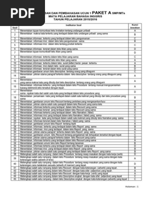 3 Kunci Jawaban Bhs Inggris Ucun 1 Smp Mts 2015 2016