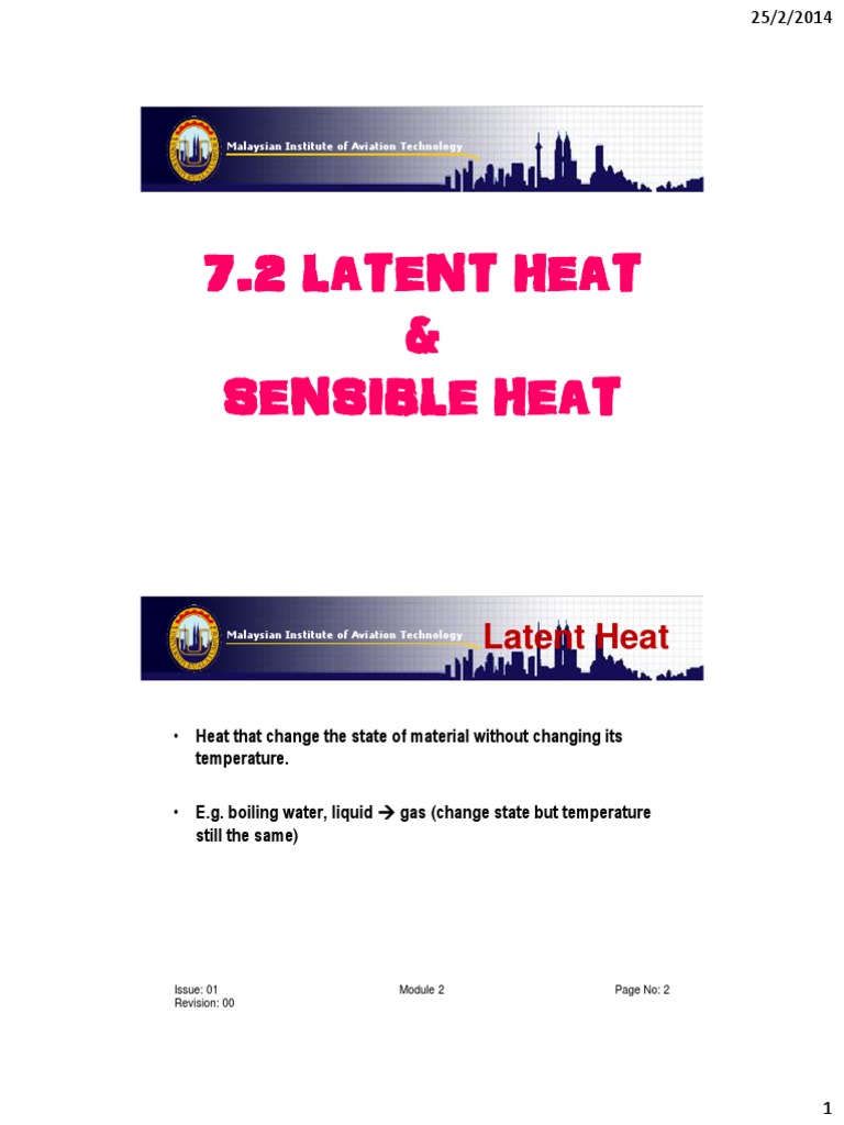 Difference Between Sensible and Latent Heat | PDF