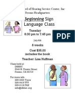 Beginning Sign Language Class: Deaf and Hard of Hearing Service Center, Inc Fresno Headquarters