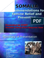 Recommendations For Famine Relief and Prevention