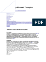 Cognition and Perception - Neurological Assessment