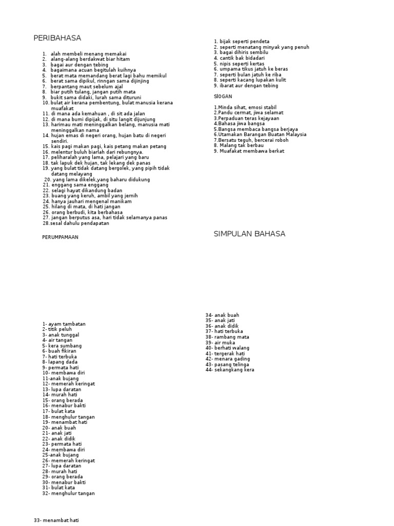 Free Gambar Peribahasa Kssr Docx Terupdate oleh www.katacinta.co