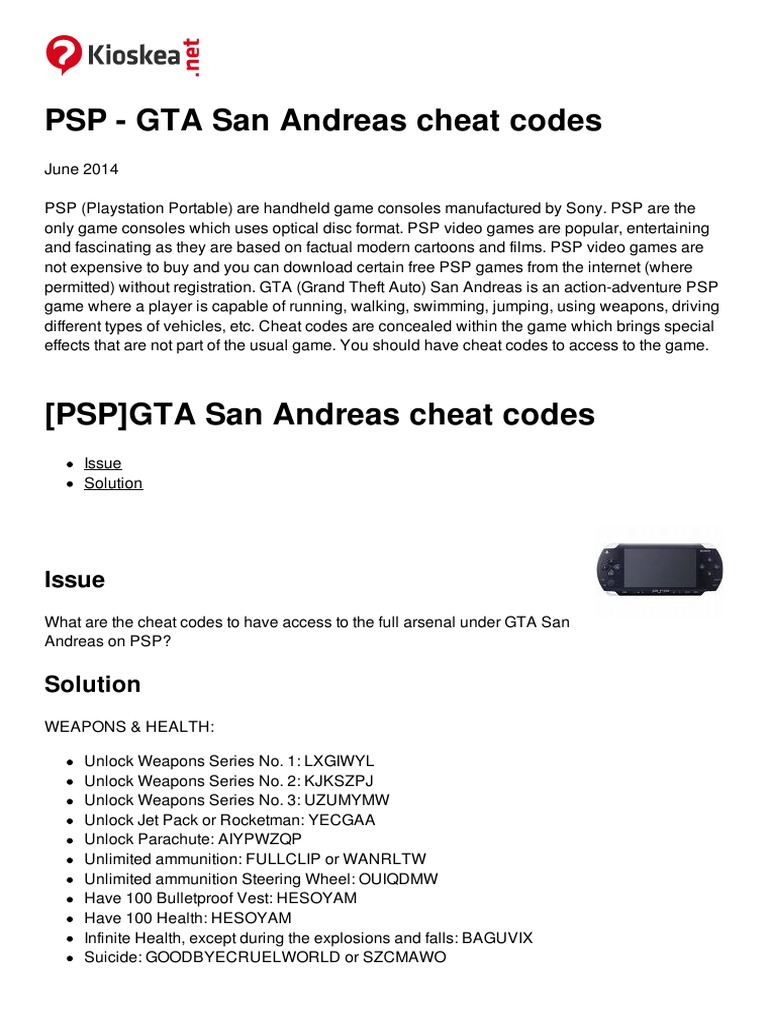 Psp Gta San Andreas Cheat Codes M0n1st