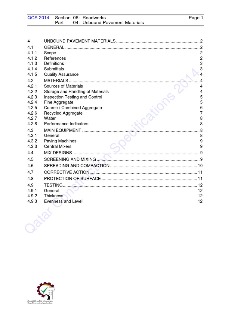 06-3 QCS 2014 | PDF | Construction Aggregate | Road Surface
