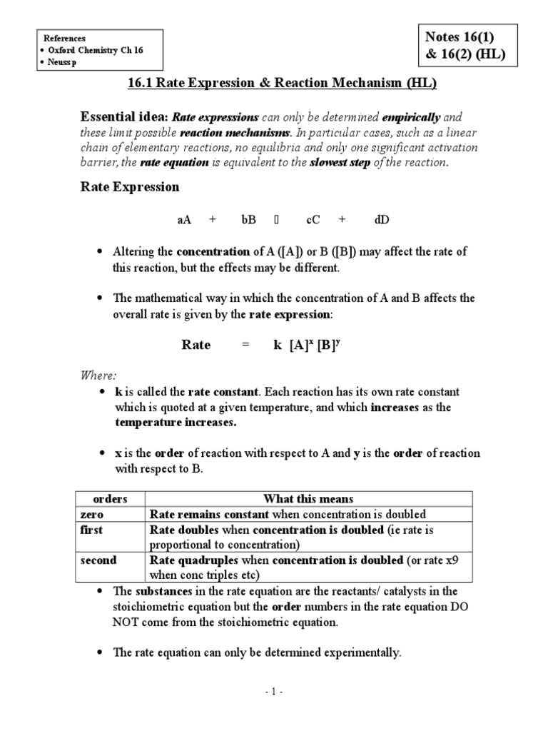 Advanced Reaction Kinetics Guide | PDF | Activation Energy | Reaction Rate