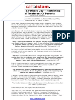 Mothers & Fathers Day - Restricting Good Treatment of Parents