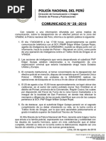 Download COMUNICADO PNP N 28 - 2016 by Polica Nacional del Per SN322393569 doc pdf