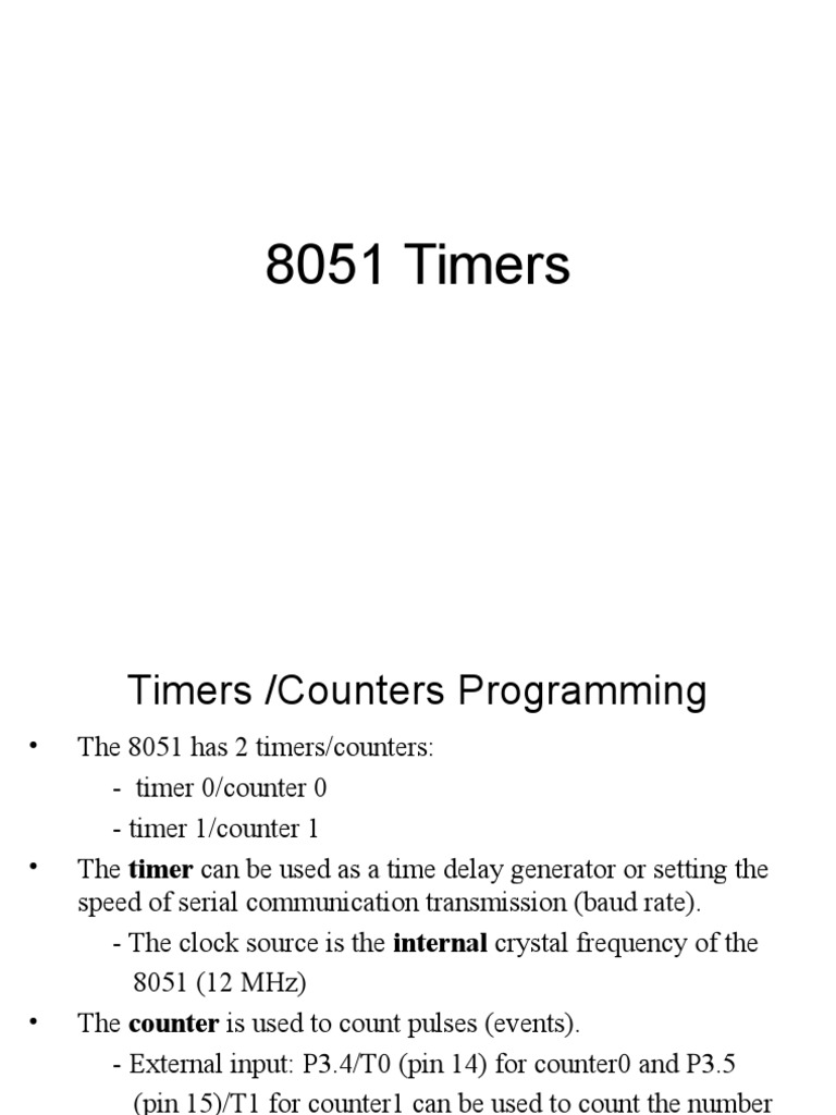 Microcontroller Timers Circuit Diagram