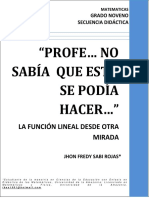 Secuencia Didáctica para La Enseñanza de La Función Lineal Con GeoGebra