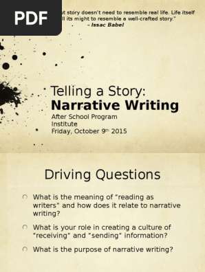 narrative writing