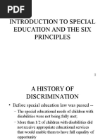 Introduction to Special Education and the Six Principles