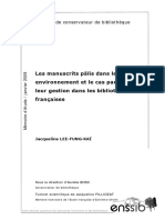 Les Manuscrits Palis Dans Leur Environnement Et Le Cas Particulier de Leur Gestion Dans Les Bibliotheques Francaises PDF