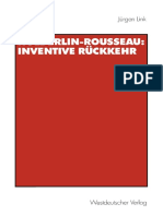 Rousseau y Hölderlin Inventive Rückkehre