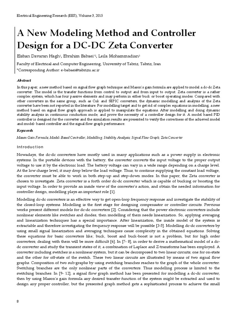Zeta Converter Modeling and Control Design | PDF | Control Theory ...