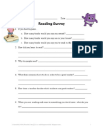 Literacy Interest Survey 2