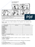 Exercícios flexão substantivos