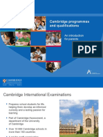 Cambridge Programmes For Parents