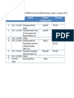 Jadwal Pelaksanaan Konsinyasi BPPSPAM 2012