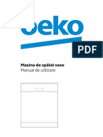 Manual de Utiliare Pentru Masina de Spalat Vase Beko DFN16210W