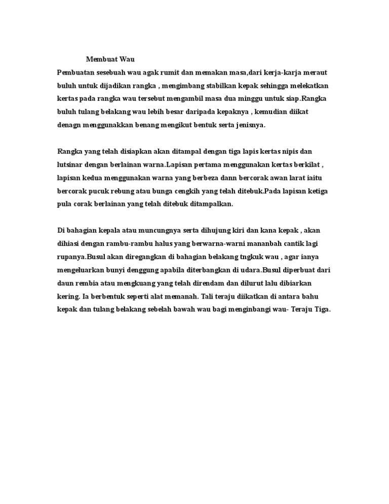 Cara Membuat Wau Pdf