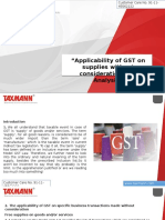 Applicability of GST on Supplies Without Consideration an Analysis