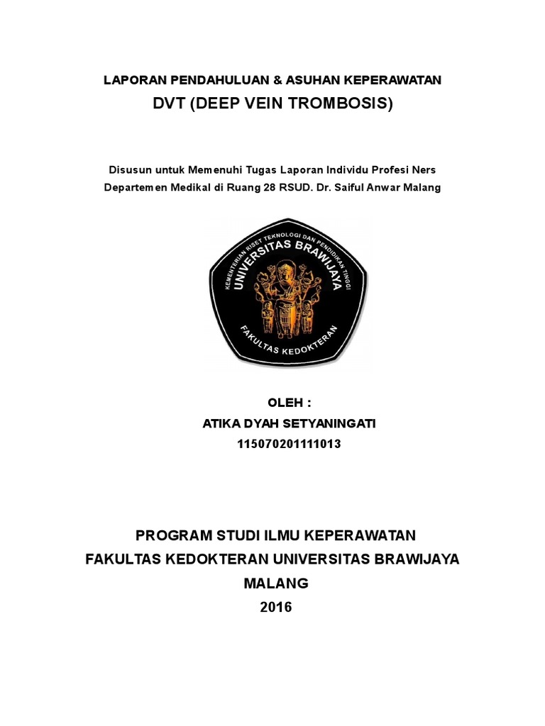 Perawatan Deep Vein Thrombosis (DVT) | PDF