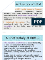 A Brief History of HRM