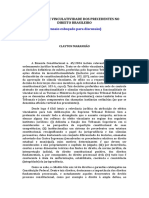 Os Graus de Vinculatividade Dos Precedentes No Direito Brasileiro
