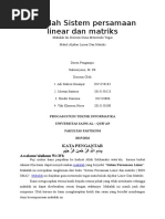 Download Makalah Sistem Persamaan Linear Dan Matriks by Ruhadiansyah SN322465226 doc pdf