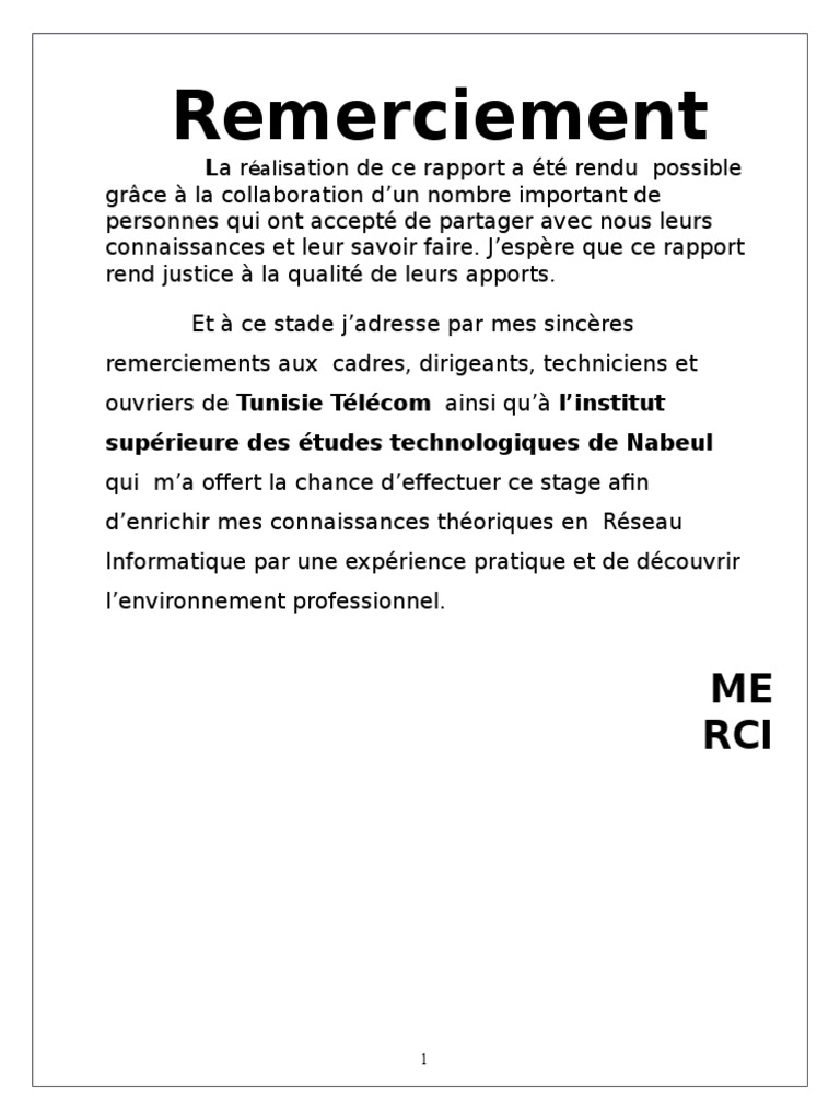 Rapport de Stage Tunisie Telecom  Commutateur téléphonique  Téléphone