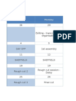 Eiditng Calendar