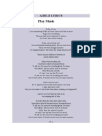 Play Music: Adele Lyrics