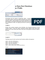 Menampilkan Data Dari Database Menggunakan JTable