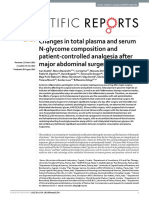Changes in Total Plasma and Serum N-glycome Composition and Patient-controlled Analgesia After Major Abdominal Surgery
