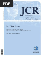 Download Journal of CyberTherapy and Rehabilitation Volume 3 Issue 2 2010 by Giuseppe Riva SN32248656 doc pdf