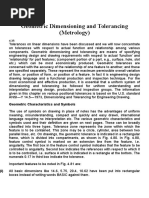 Geometric Dimensioning and Tolerancing