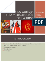 Fin de La Guerra Fría y Disolución De