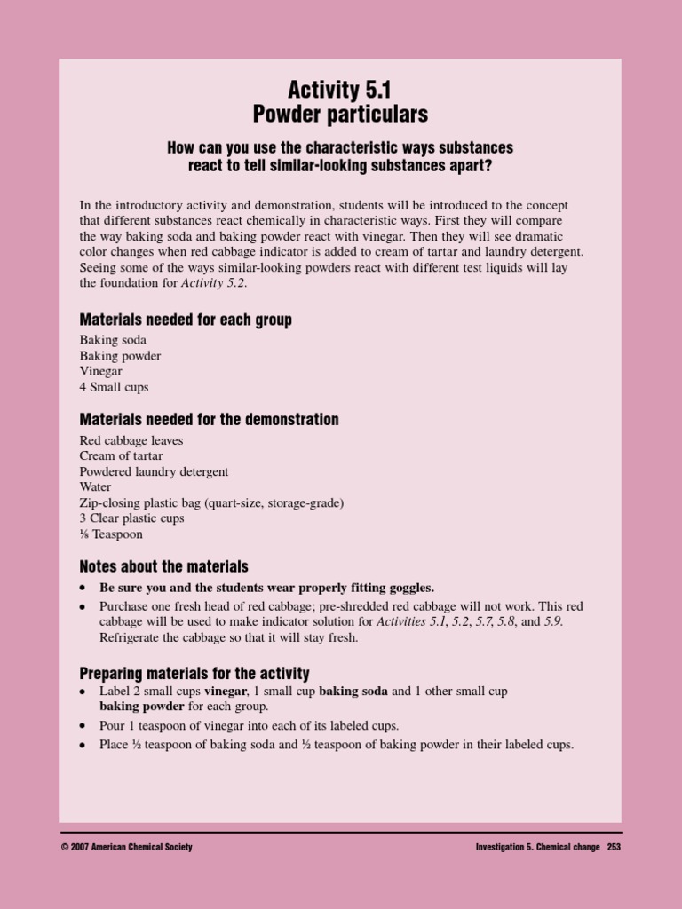 5.1 Teacher | PDF | Sodium Bicarbonate | Baking Powder