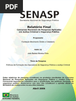 Politicas de Formacao Dos Operadores de Seguranca Publica e Justica Criminal