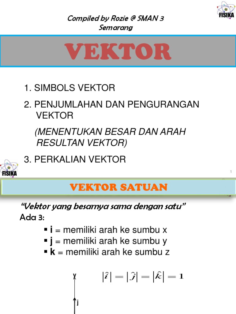 Vektor: Penjumlahan, Pengurangan, dan Perkalian | PDF | Sains & Matematika