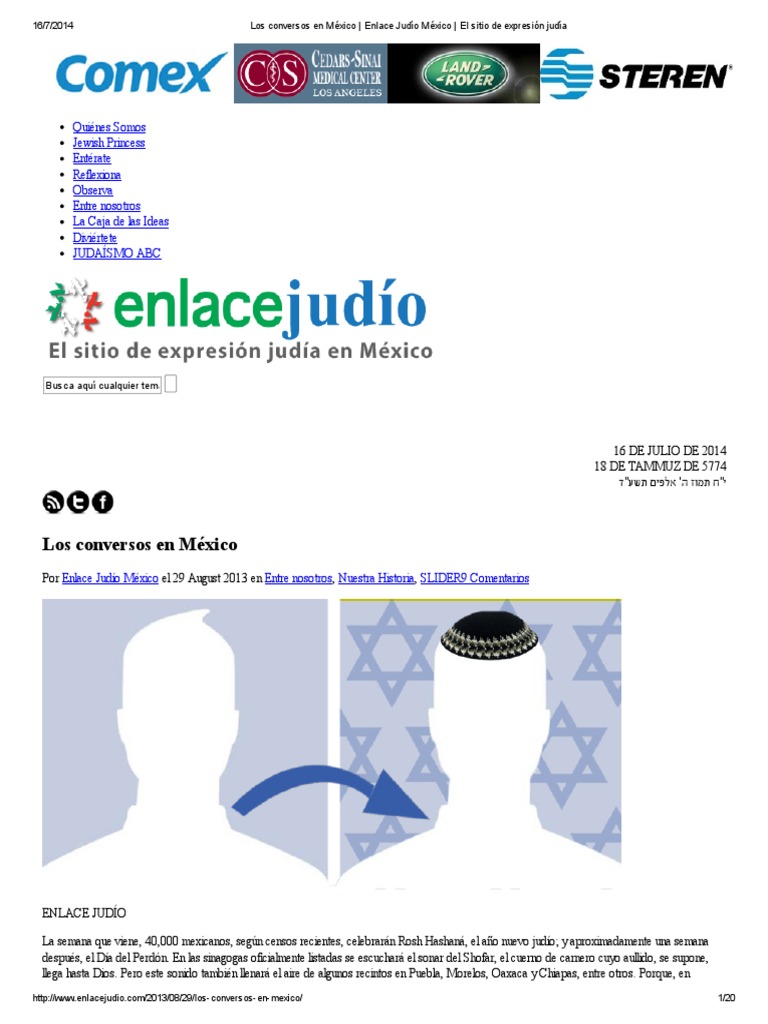 Los Conversos en México - Enlace Judío México | PDF | Conversión ...