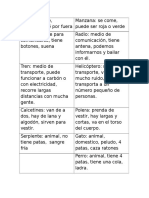 Lista de Palabras Actividad