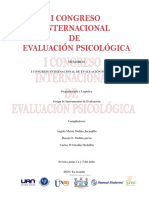 Memorias I Congreso Internaciona de Evaluacion Psicologica Pereira 3 4 y 5 de Junio Del 2016