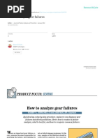 How To Analyze Gear Failures: Journal of Failure Analysis and Prevention January 2002