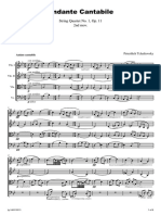 Andante Cantabile P Tchaikovsky - String Quartet-Parts
