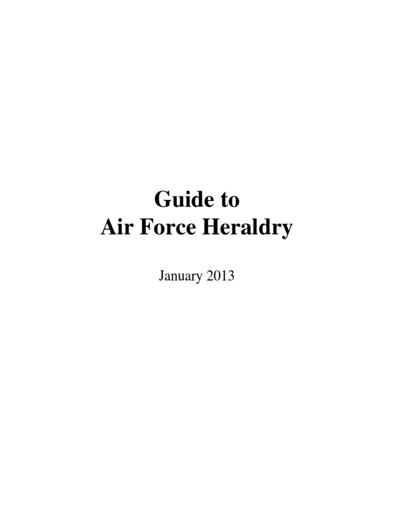 Air Force Heraldry PDF Heraldry United States Air Force