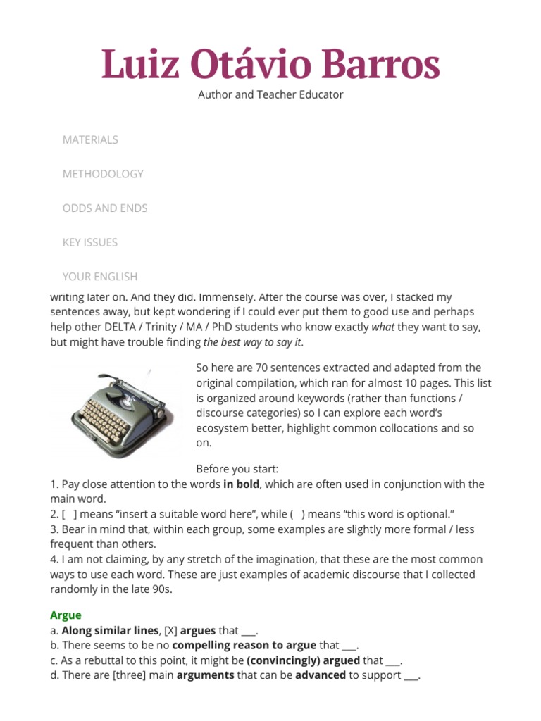 70 Useful Academic Writing Sentences | PDF | Argument | Epistemology