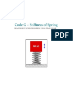 Code G - Stiffness of Spring: Measurement of Bending Stress Using Strain Guage